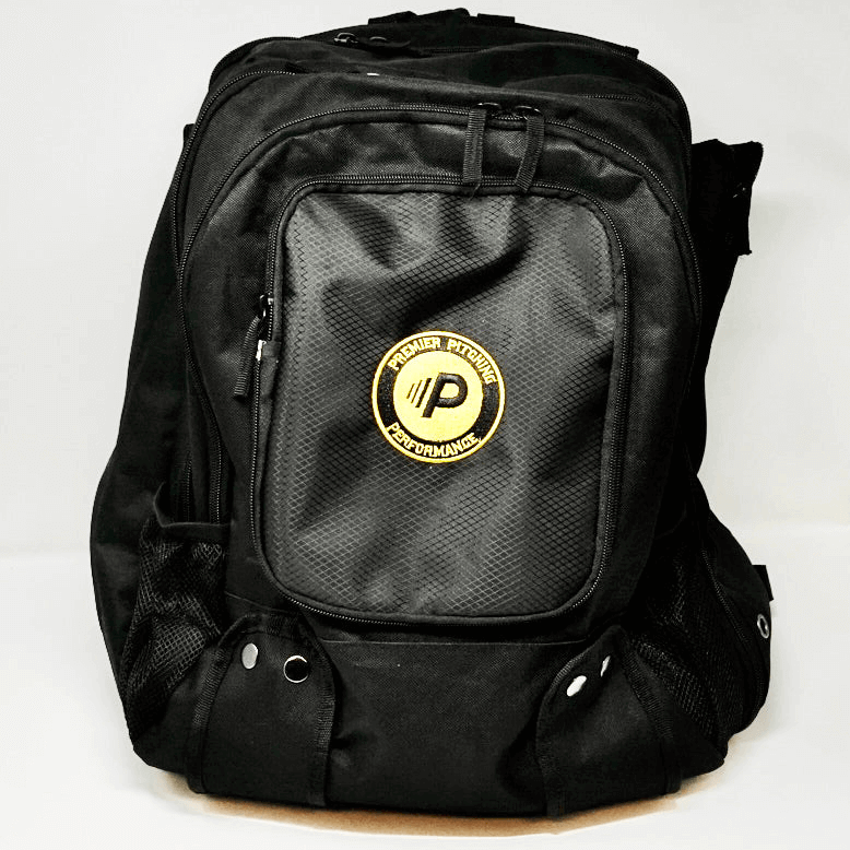 Durable youth baseball pitching 
 backpack bag for gear and essentials.