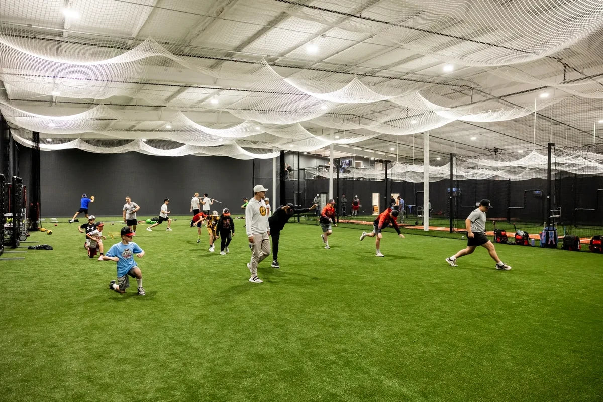 Indoor turf training space at Premier Pitching SEMO in Jackson Missouri